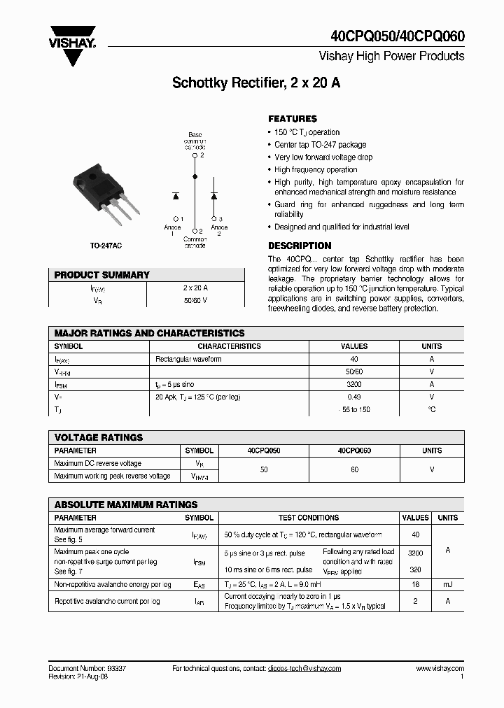 40CPQ050_4336120.PDF Datasheet