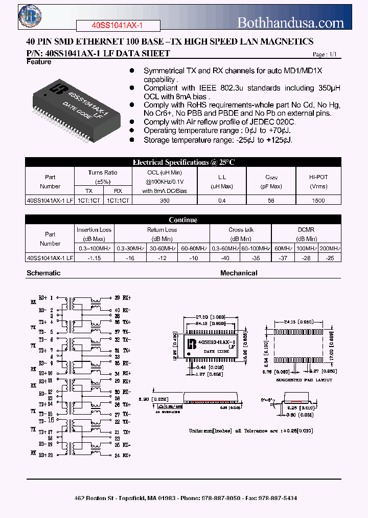 40SS1041AX-1LF_4758745.PDF Datasheet