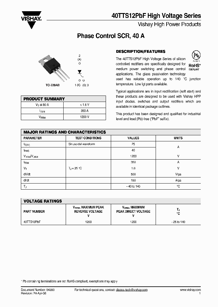 40TTS12PBF_4314114.PDF Datasheet