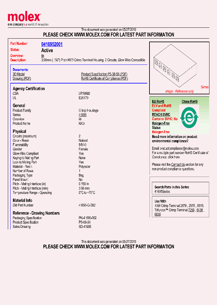 41695-2001_4858076.PDF Datasheet