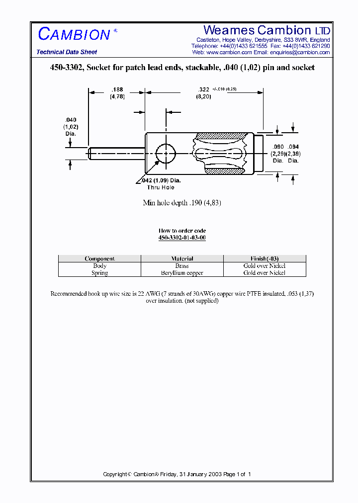 450-3302_4563666.PDF Datasheet