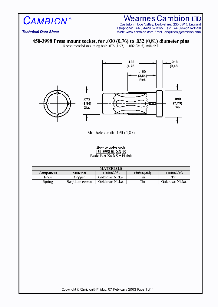 450-3998_4781606.PDF Datasheet