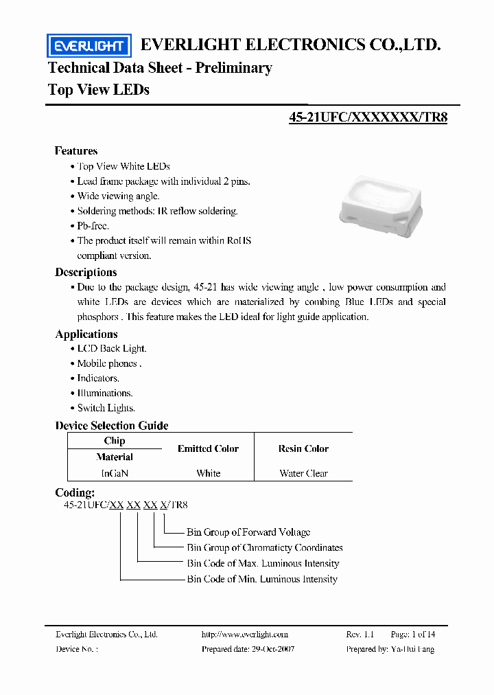 45-21UFC1627X13TR8_4518040.PDF Datasheet