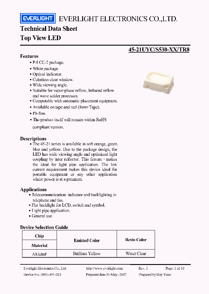 45-21UYC-S530-A3-TR8_4489530.PDF Datasheet