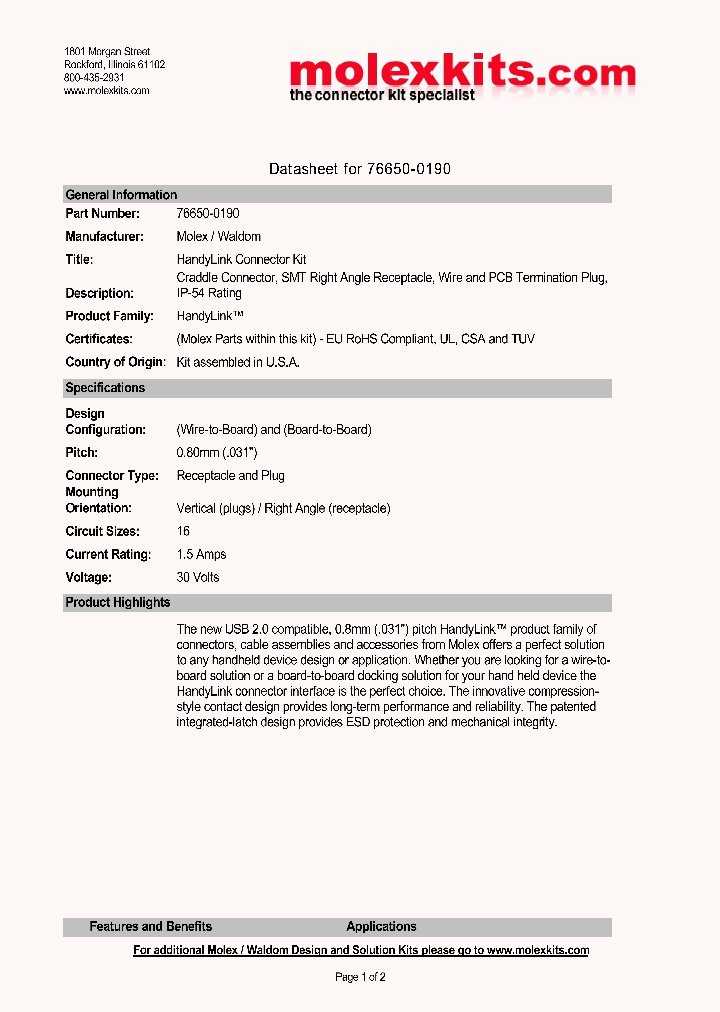 45560-0160_4688850.PDF Datasheet