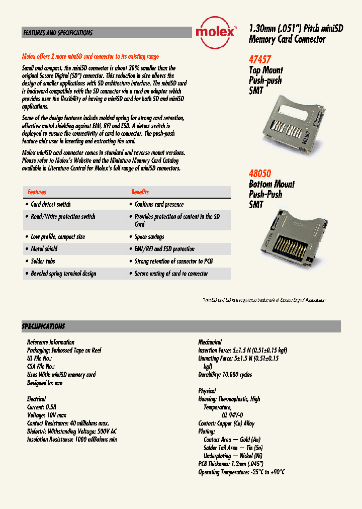 47457-8001_4460477.PDF Datasheet