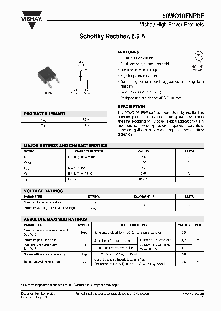 50WQ10FN_4362225.PDF Datasheet