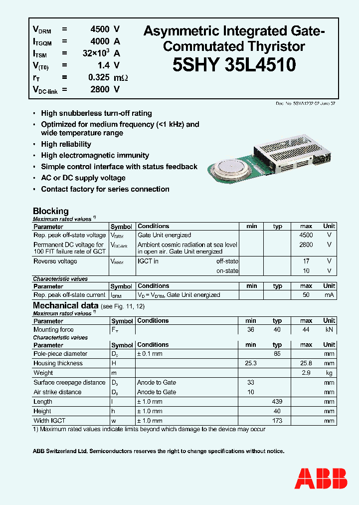 5SHY35L4510_4169687.PDF Datasheet