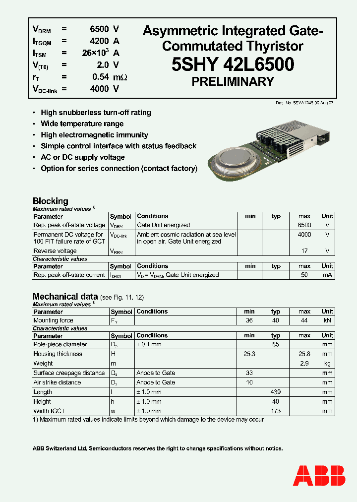 5SHY42L6500_4208408.PDF Datasheet