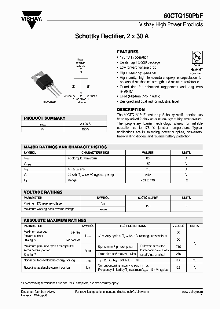 60CTQ150PBF_4877366.PDF Datasheet