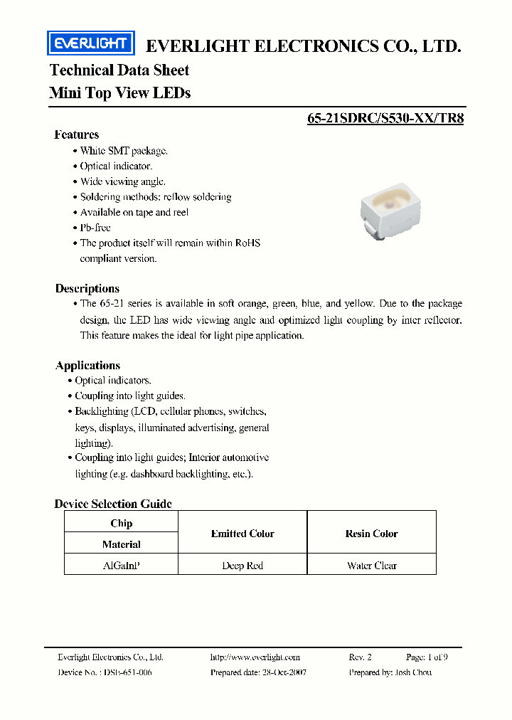 65-21SDRC-S530-A4-TR8_4285548.PDF Datasheet