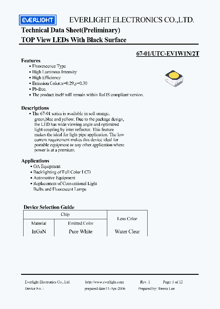 67-01UTC-EV1W1N-2T_4373051.PDF Datasheet