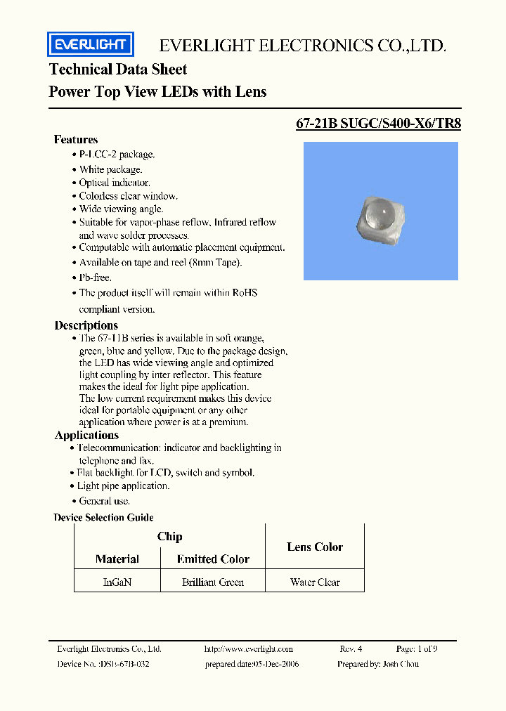 67-21B-SUGC-S400-X6-TR8_4603553.PDF Datasheet