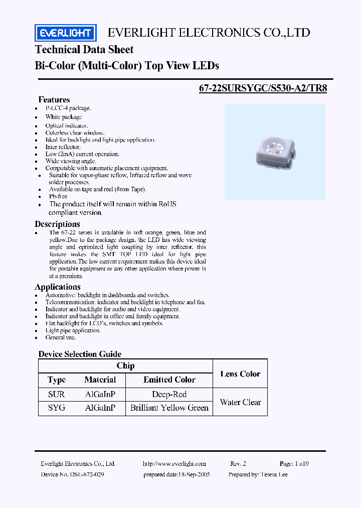 67-22SURSYGC-S530-A2-TR8_4385349.PDF Datasheet