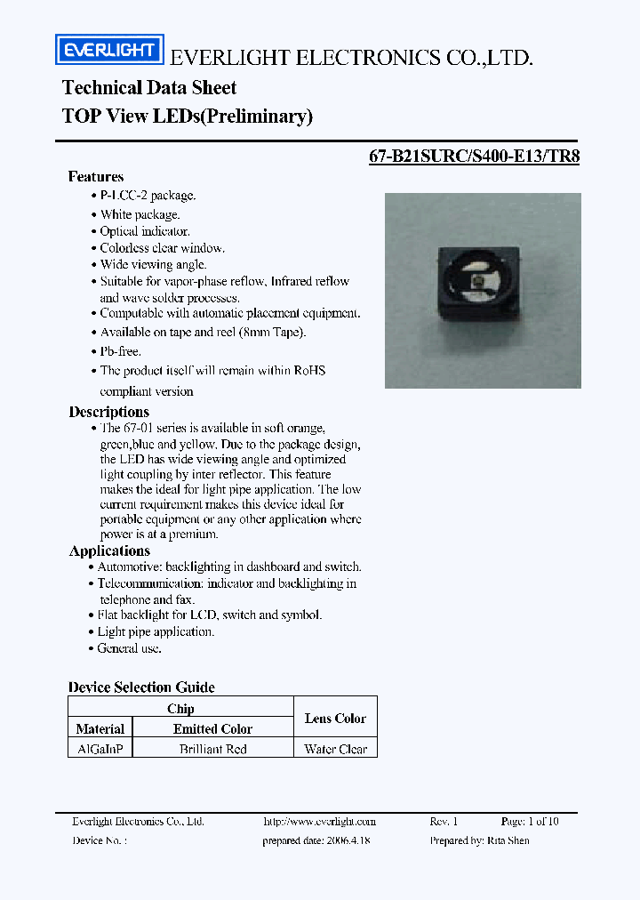 67-B21SURC-S400-E13-TR8_4213768.PDF Datasheet