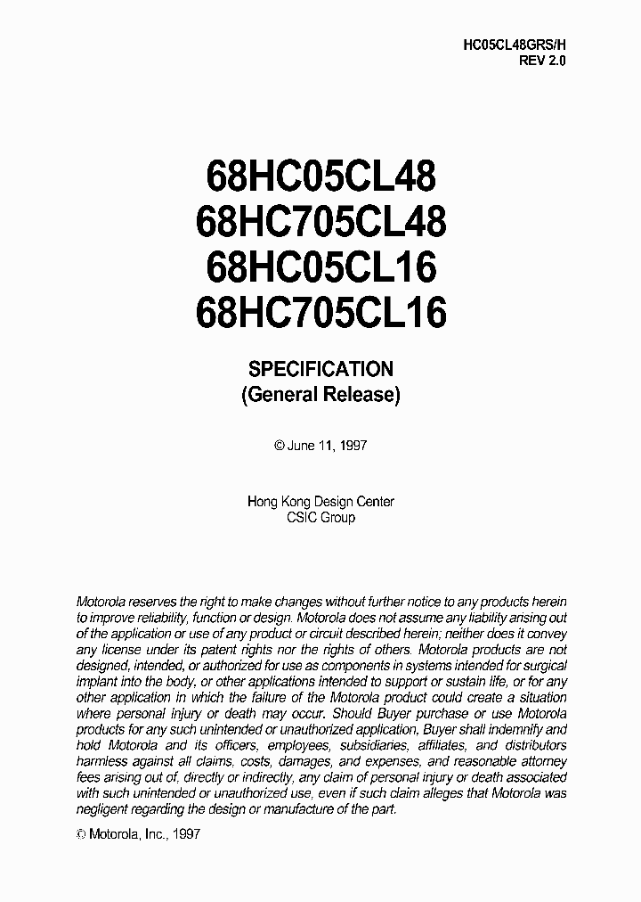68HC05CL16_4701866.PDF Datasheet