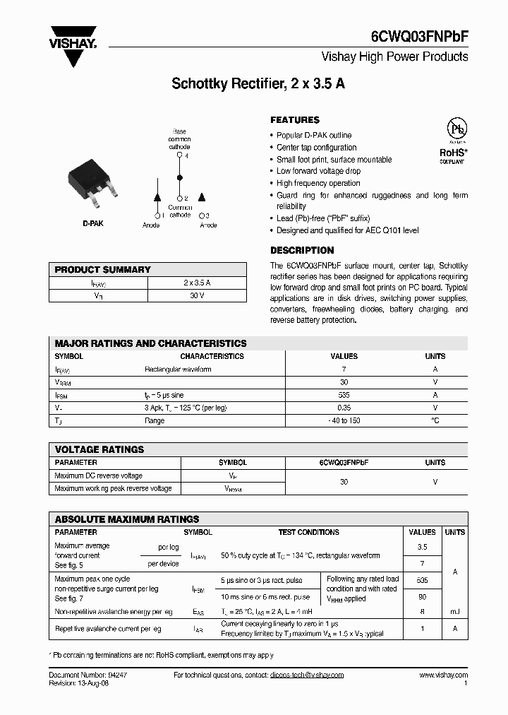 6CWQ03FNPBF_4620945.PDF Datasheet