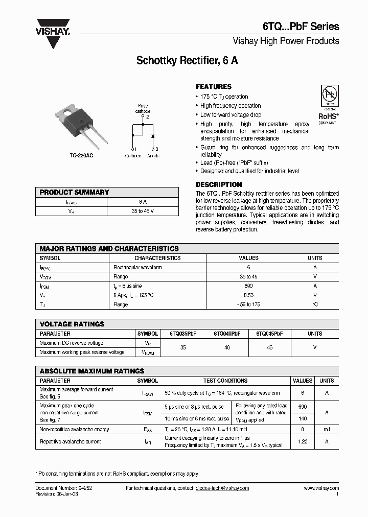 6TQ045PBF_4509007.PDF Datasheet