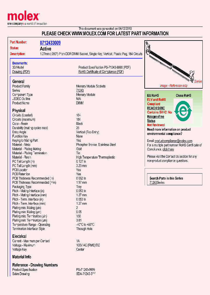71243-3009_4909926.PDF Datasheet