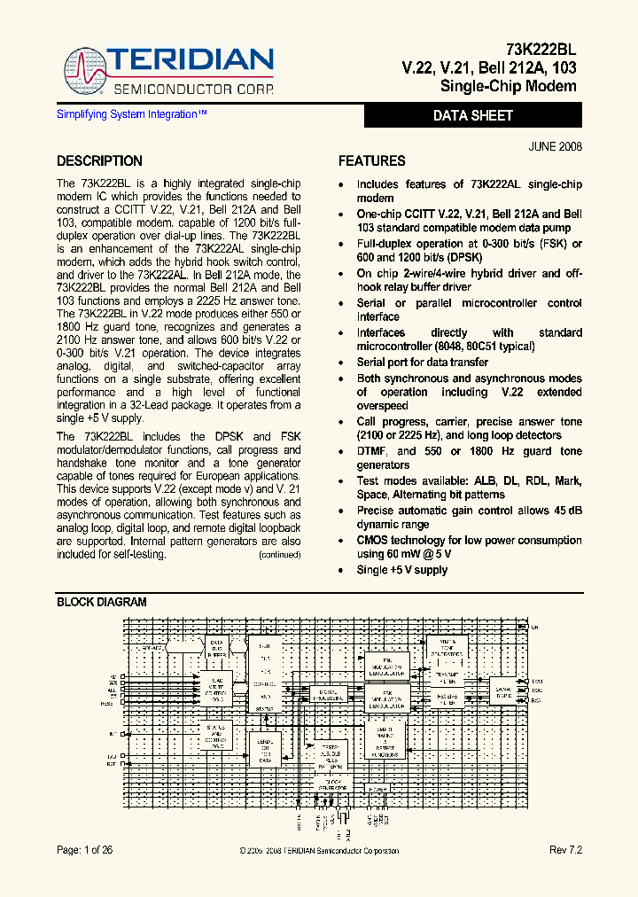 73K222BL-IHRF_4651891.PDF Datasheet