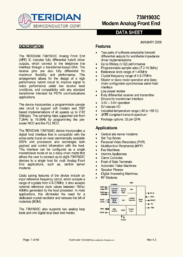 73M1903C_4695695.PDF Datasheet