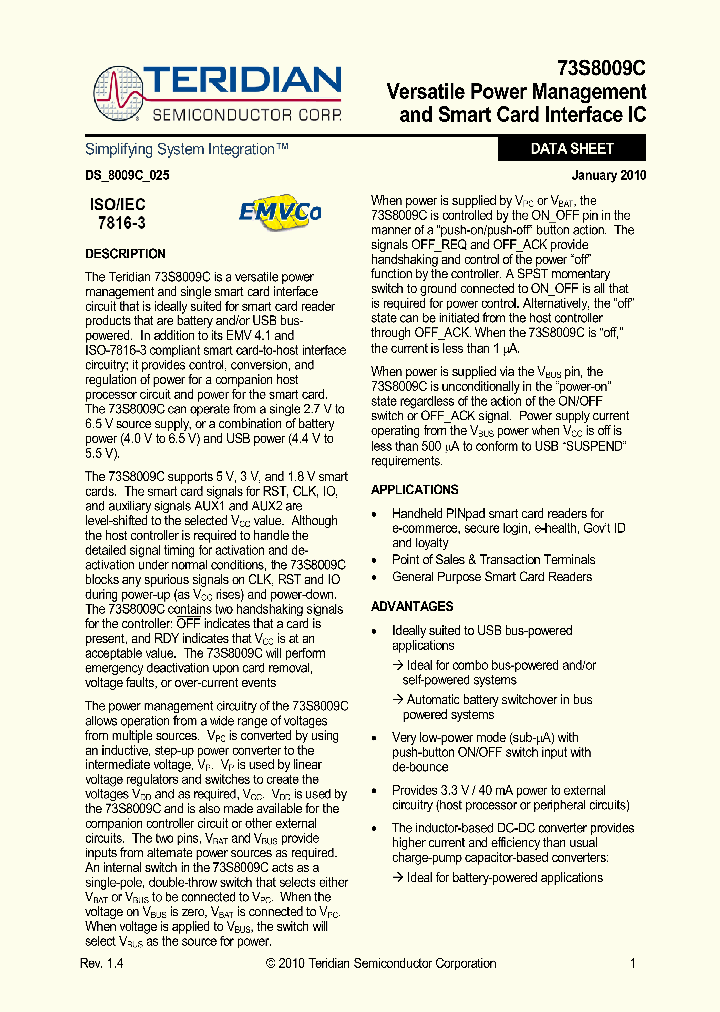 73S8009C-20IMF_4518604.PDF Datasheet
