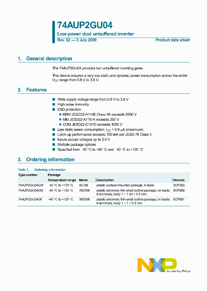 74AUP2GU04_4715572.PDF Datasheet