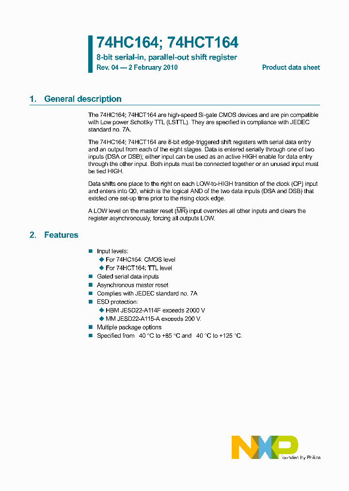 74HC164_4696839.PDF Datasheet