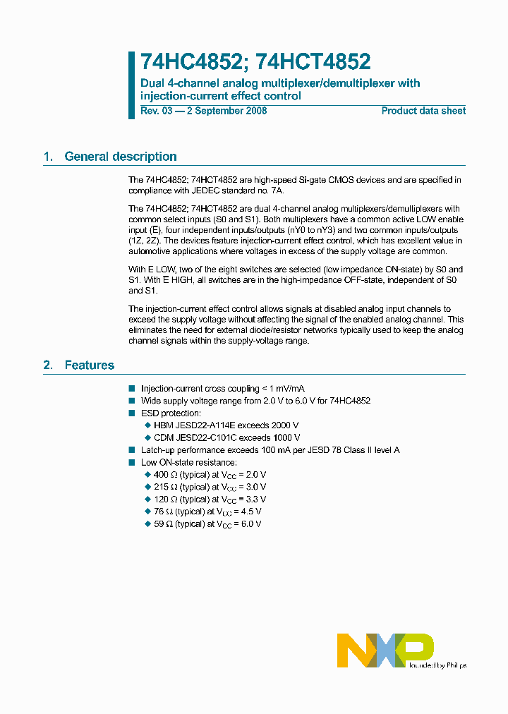 74HCT4852_4337125.PDF Datasheet