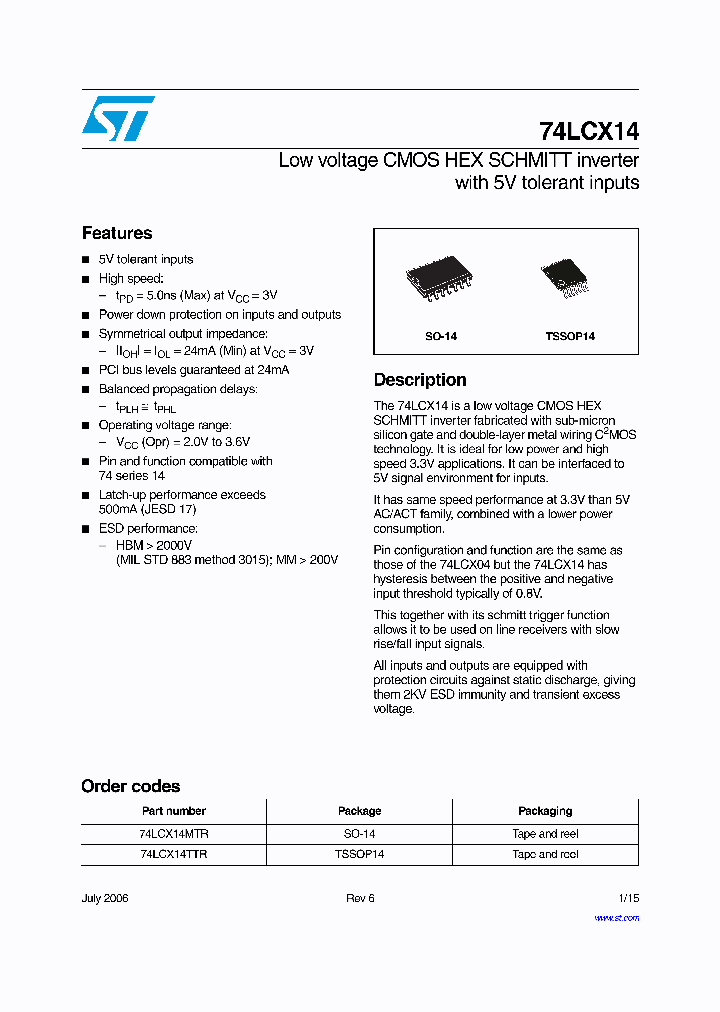 74LCX14_4288946.PDF Datasheet