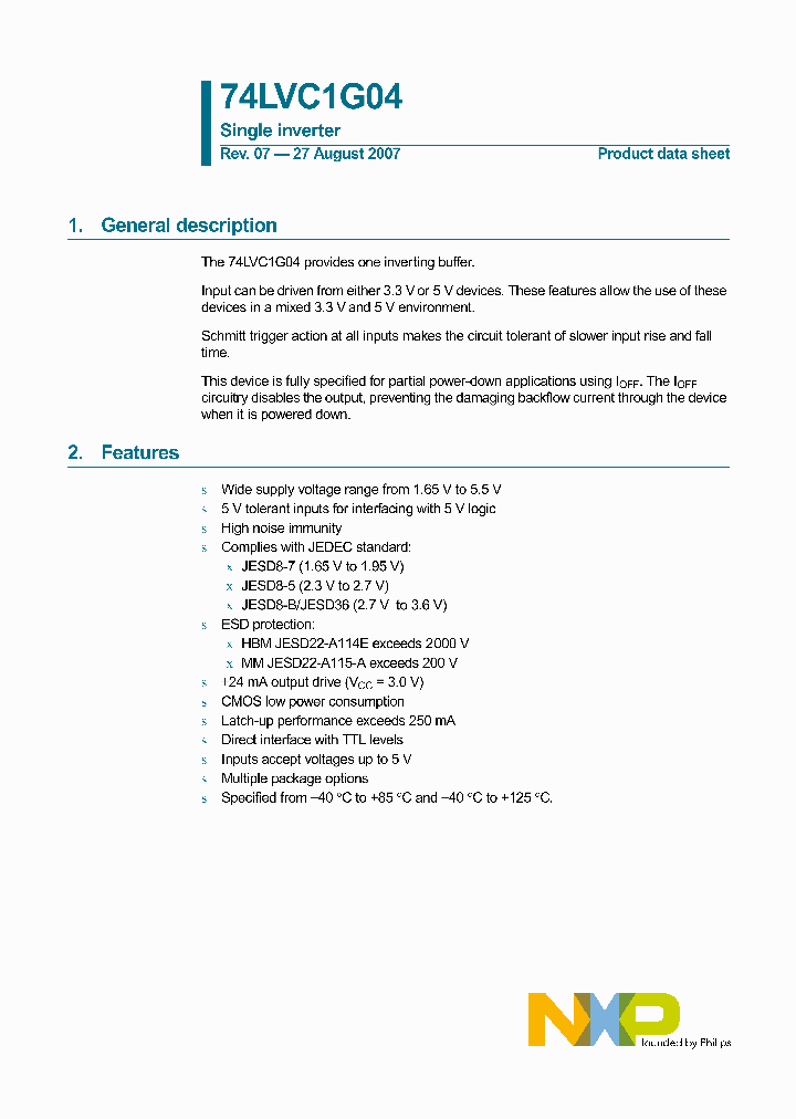 74LVC1G04GF_4807248.PDF Datasheet