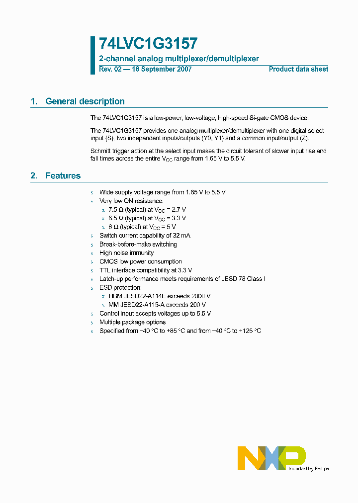74LVC1G3157GF_4193394.PDF Datasheet