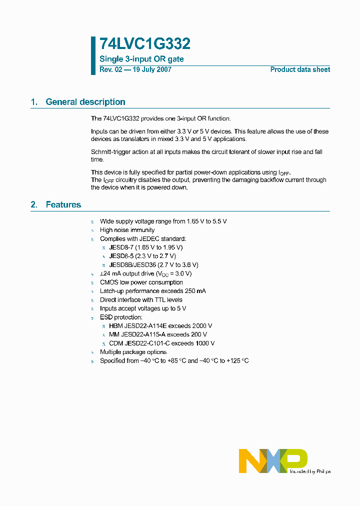 74LVC1G332GF_4898575.PDF Datasheet
