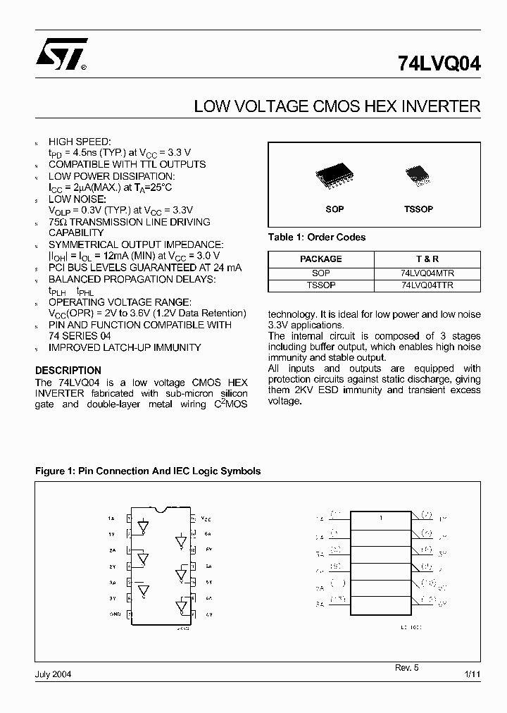 74LVQ04TTR_4792423.PDF Datasheet