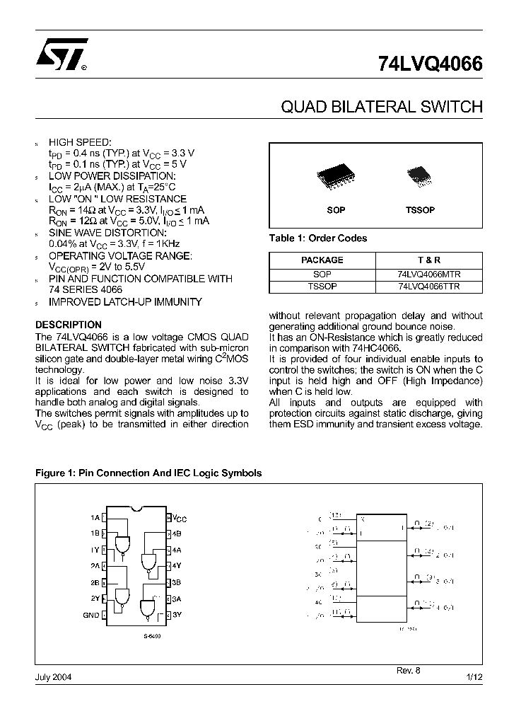 74LVQ4066MTR_4299813.PDF Datasheet