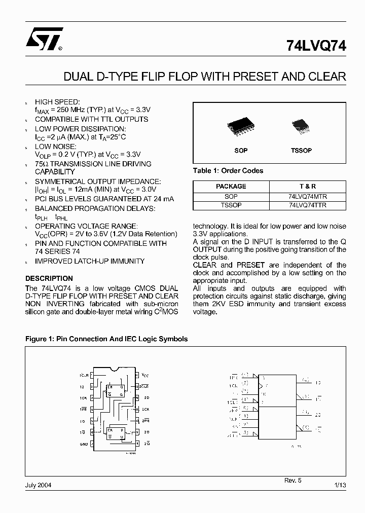 74LVQ74MTR_4285645.PDF Datasheet