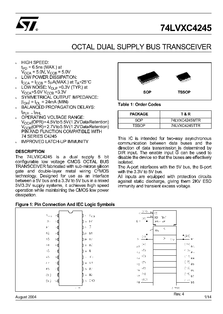 74LVXC4245_4225277.PDF Datasheet