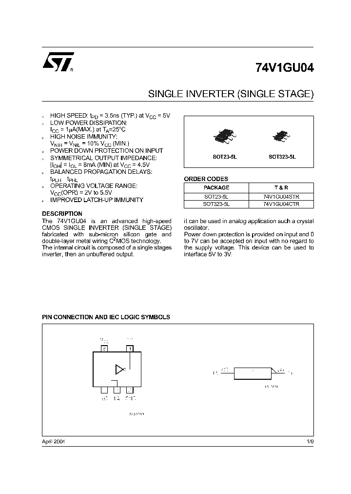 74V1GU04CTR_4599096.PDF Datasheet