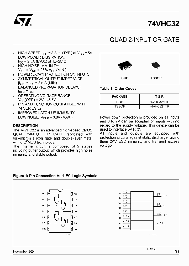 74VHC32MTR_4351605.PDF Datasheet