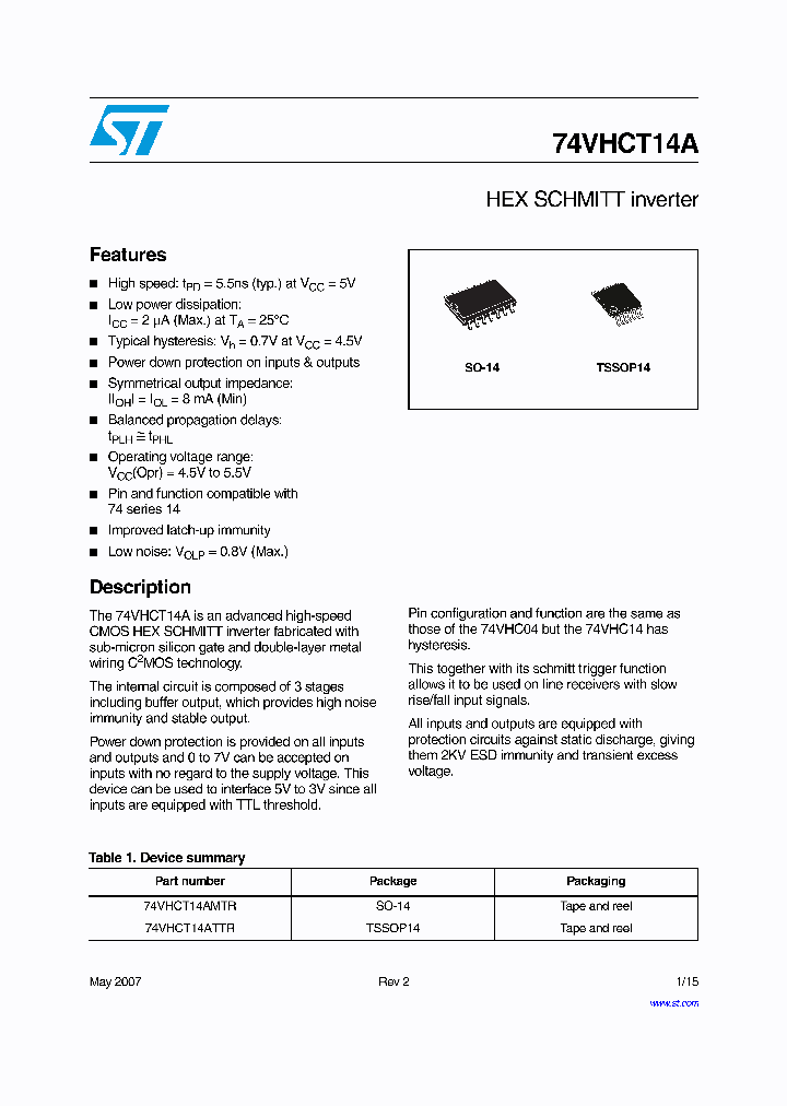 74VHCT14A07_4894725.PDF Datasheet