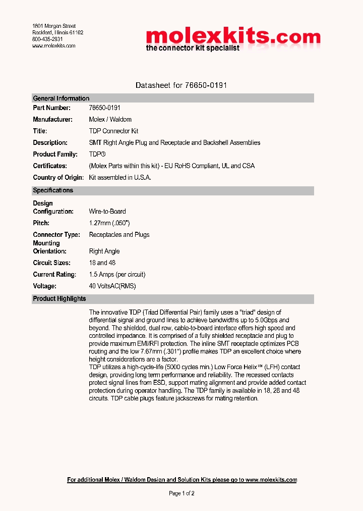76650-0191_4794197.PDF Datasheet