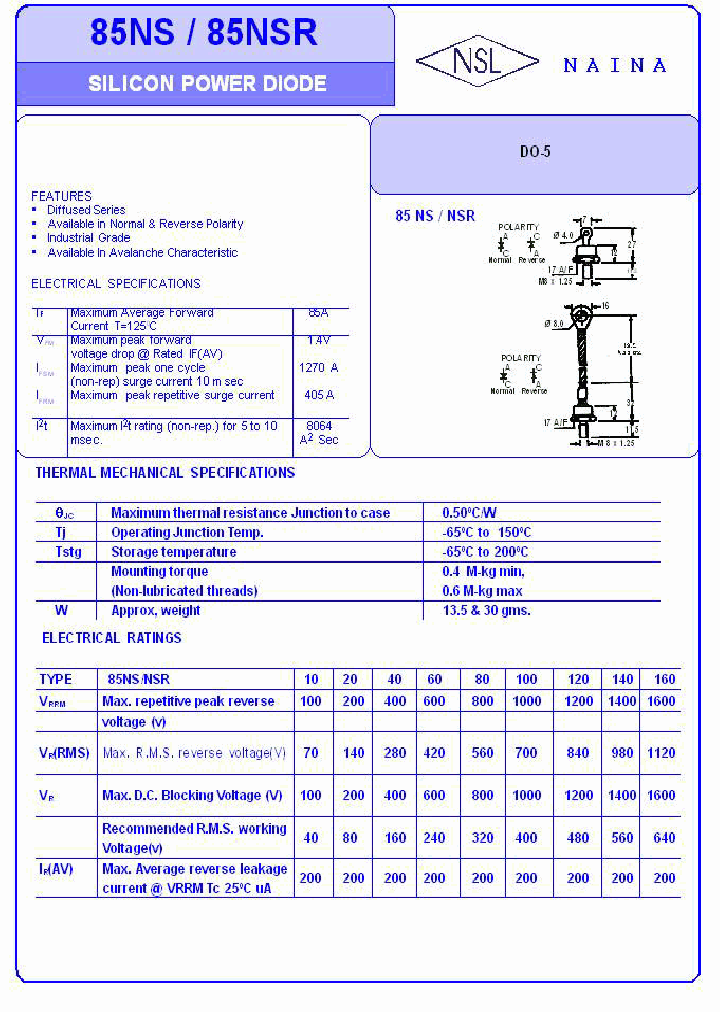 85NS_4733274.PDF Datasheet