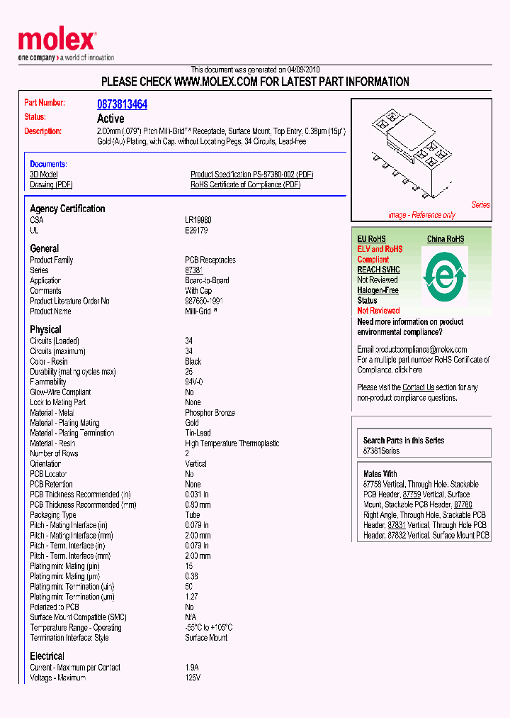 87381-3464_4908911.PDF Datasheet