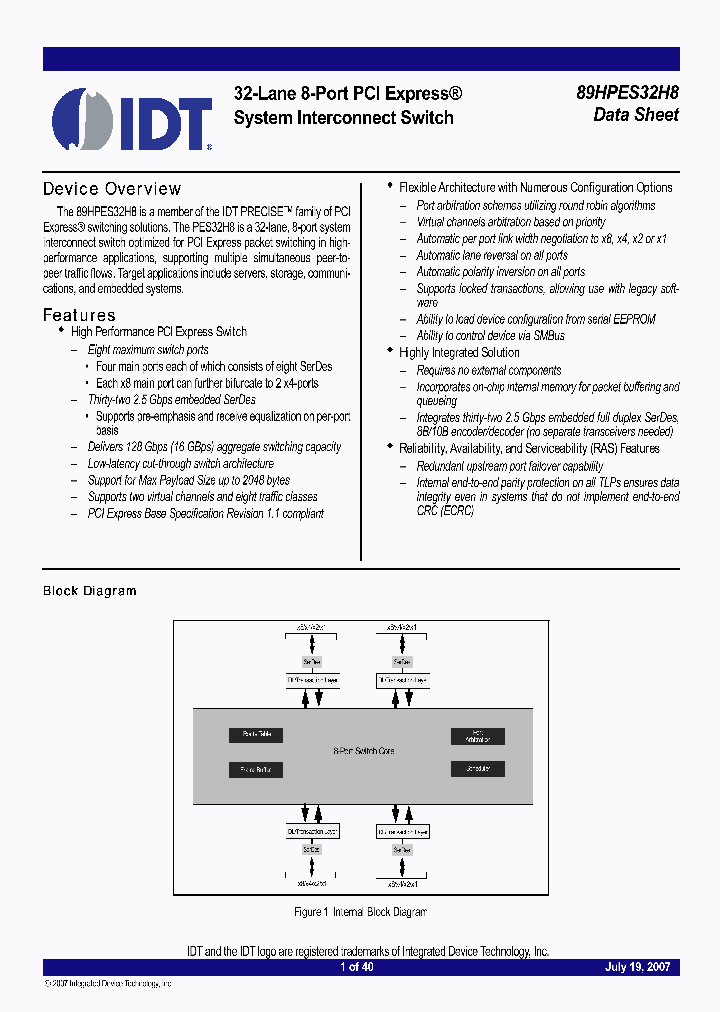 89HPES32H8_4543222.PDF Datasheet