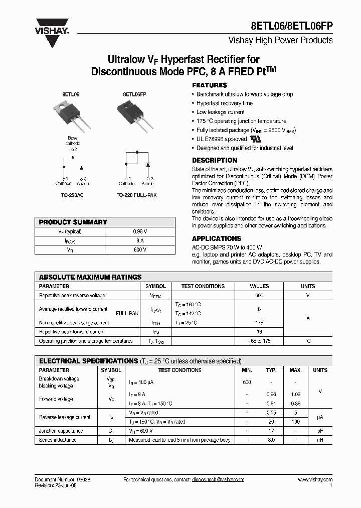 8ETL06FP_4314255.PDF Datasheet