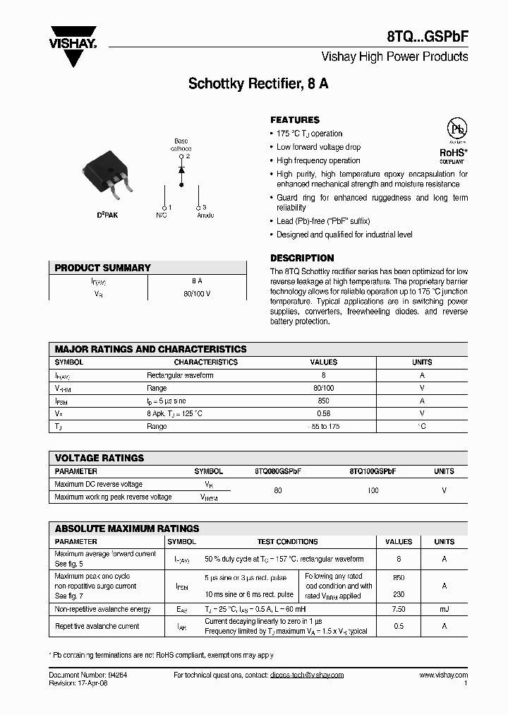 8TQ100GSPBF_4283589.PDF Datasheet