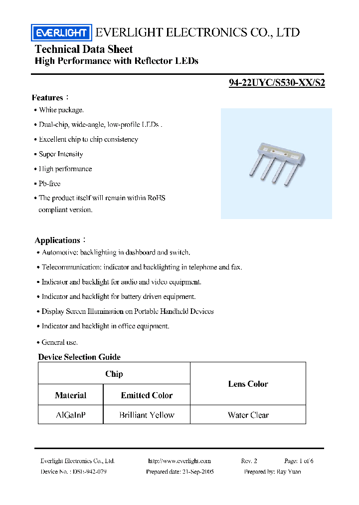 94-22UYC-S530_4754787.PDF Datasheet