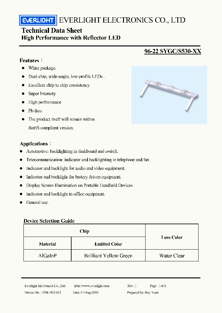96-22SYGC_4780925.PDF Datasheet