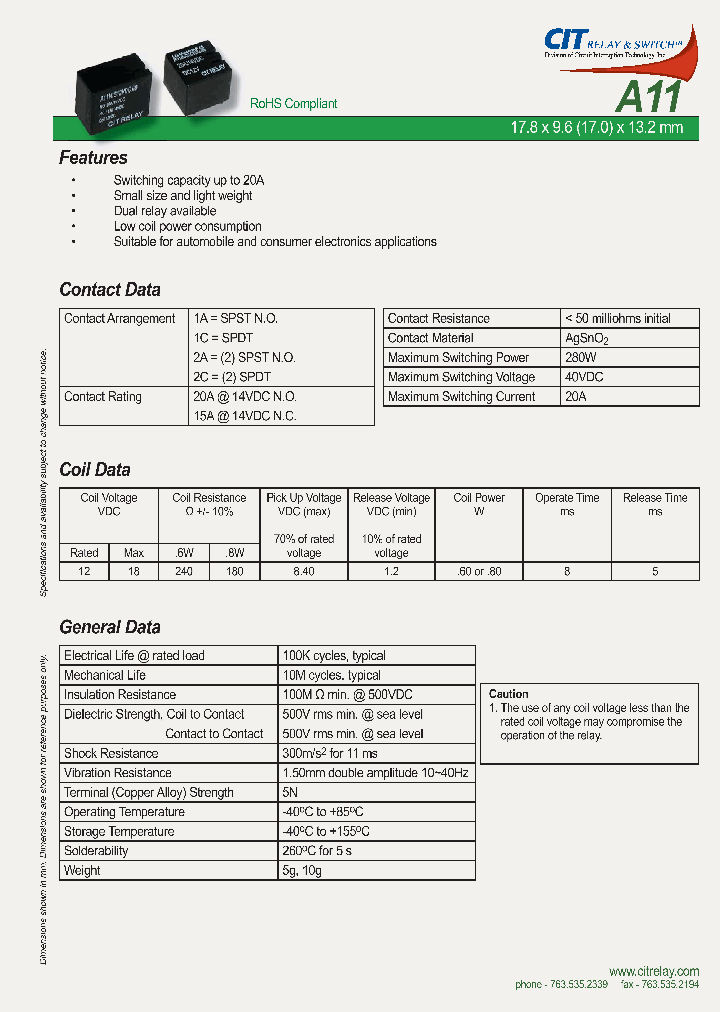 A111AC12VDC60_4566967.PDF Datasheet