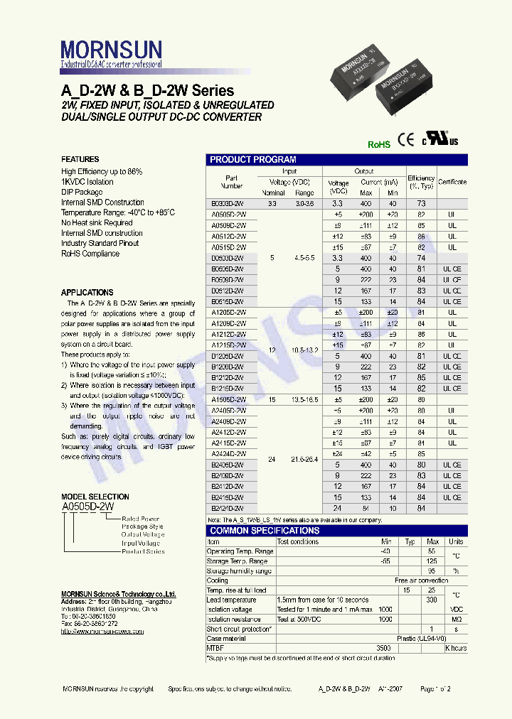 A1215D-2W_4397445.PDF Datasheet
